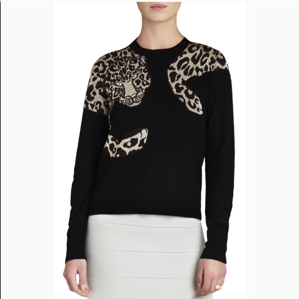 Beautiful BCBGMAXAZRIA Jaxin Leopard Sweater EUC